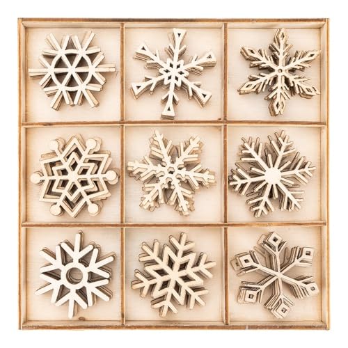 Ideen mit Herz Streu-Deko aus Holz | Eiskristalle 2 | Schneeflocken | Holz-Motive Weihnachten | Winter-Deko | Tisch-Deko | Inklusive Holz-Box | 9 versch. Designs, je 7 Stück | 63-teilig Ideen mit Herz Streu-Deko aus Holz | Eiskristalle 2 | Schneeflocken | Holz-Motive Weihnachten | Winter-Deko | Tisch-Deko | Inklusive Holz-Box | 9 versch. Designs, je 7 Stück | 63-teilig von Ideen mit Herz