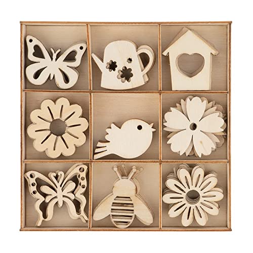 Ideen mit Herz Streu-Deko aus Holz | Frohe Ostern | Holz-Motive Frühling | Frühlings-Deko | Tisch-Deko | Inklusive Holz-Box | 9 versch. Designs, je 6 Stück | 54-teilig Ideen mit Herz Streu-Deko aus Holz | Frohe Ostern | Holz-Motive Frühling | Frühlings-Deko | Tisch-Deko | Inklusive Holz-Box | 9 versch. Designs, je 6 Stück | 54-teilig von Ideen mit Herz