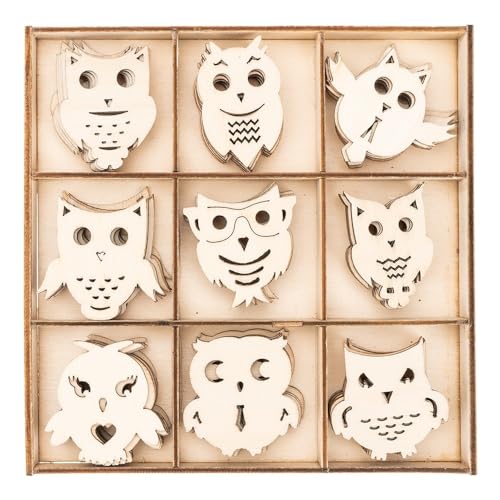 Ideen mit Herz Streu-Deko aus Holz | Holz-Motive | Eulen | Tisch-Deko | Inklusive Holz-Box | 63-teilig | 9 versch. Designs, je 7 Stück Ideen mit Herz Streu-Deko aus Holz | Holz-Motive | Eulen | Tisch-Deko | Inklusive Holz-Box | 63-teilig | 9 versch. Designs, je 7 Stück von Ideen mit Herz