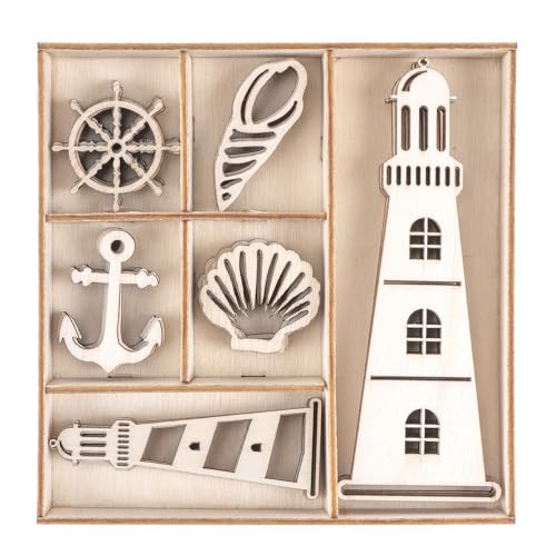 Ideen mit Herz Streu-Deko aus Holz | maritimes Design | Tisch-Dekoration | 30 Teile | 1 mm stark | 2,3 cm bis 9,7 cm groß | in Holzbox Ideen mit Herz Streu-Deko aus Holz | maritimes Design | Tisch-Dekoration | 30 Teile | 1 mm stark | 2,3 cm bis 9,7 cm groß | in Holzbox von Ideen mit Herz