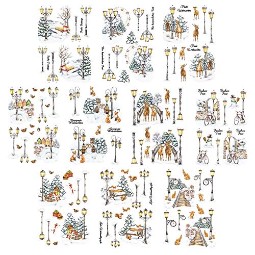 Ideen mit Herz Transparent-Stickerbogen | Winterlaternen | Verschiedene Designs | Mit Veredelung | DIN A4 | 10 Bogen Ideen mit Herz Transparent-Stickerbogen | Winterlaternen | Verschiedene Designs | Mit Veredelung | DIN A4 | 10 Bogen von Ideen mit Herz