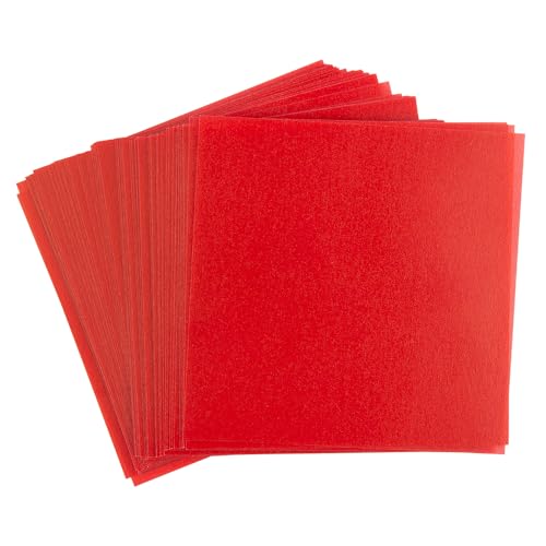 Ideen mit Herz Transparentpapier | 100 Blatt | quadratisch | Premium-Qualität | 110 g/qm | ideales Faltpapier zum Sterne basteln | transparentes Bastelpapier (rot, 10 x 10 cm) von Ideen mit Herz