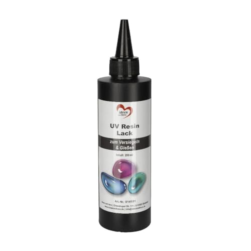Ideen mit Herz | UV Resin Lack | zum Versiegeln & Gießen (200 ml) von Ideen mit Herz
