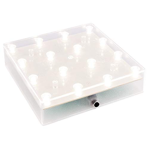 Ideen mit Herz LED-Leuchtsockel, Light Base, quadratisch, 12,7cm x 12,7cm, 3,2cm hoch, 16 LEDs, warmweiß von Ideen mit Herz