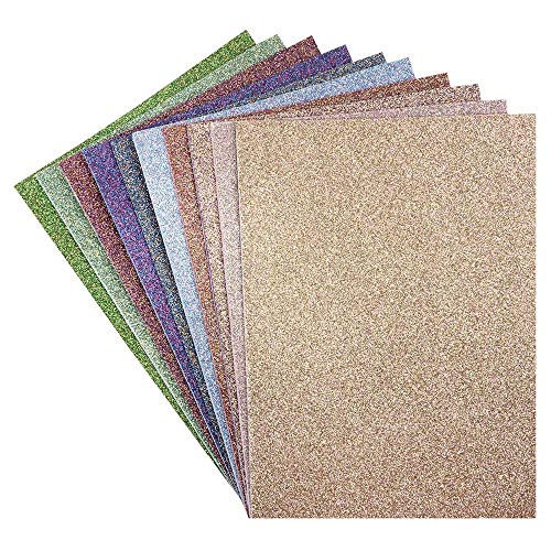Ideen mit Herz Moosgummi-Platten mit Glitzer | selbstklebend | DIN A4 | 2mm | 10 Bogen | Bastelschaumstoff, EVA-Platten | ideal zum Basteln (Duo Glitzer bunt) von Ideen mit Herz