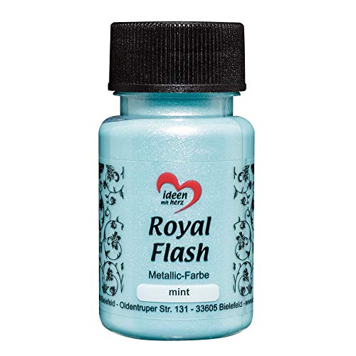 Ideen mit Herz Royal Flash, Acryl-Farbe, metallic, mit feinsten Glitzerpartikeln, 50 ml (mint) von Ideen mit Herz