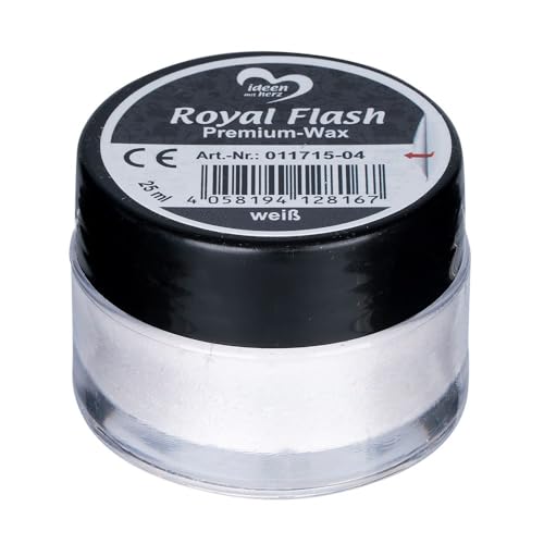 Royal Flash Premium-Wax | 25 ml | Metallischer Micro-Glitzereffekt (weiß) von Ideen mit Herz