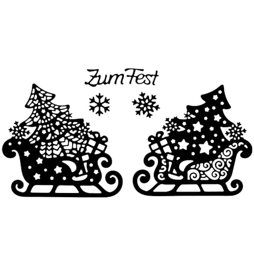 Ideen mit Herz Stanzschablonen, Weihnachtsschlitten, 5 Stück von Ideen mit Herz