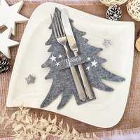 Bestecktasche/Filz Weihnachtsbaum Personalisiert Mit Namen Gutscheinverpackung Geldgeschenk Bestecktasche/Filz Weihnachtsbaum Personalisiert Mit Namen Gutscheinverpackung Geldgeschenk von IdeenAnker