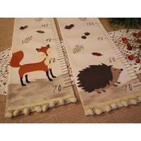 Personalisierte Messleiste Für Kinder Aus Stoff | Messlatte Mit Namen Und Geburtsdatum Fuchs Reh Igel Waldtiere Von 70 - 140 cm Messbar Personalisierte Messleiste Für Kinder Aus Stoff | Messlatte Mit Namen Und Geburtsdatum Fuchs Reh Igel Waldtiere Von 70 - 140 cm Messbar von Ideeschmiede