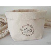 Utensilo Aus Stoff Bedruckt Mit Floralem Muster Und Wunschtext | Canvas Organiser Personalisierbar Geschenk Namen Aufbewahrungkorb Utensilo Aus Stoff Bedruckt Mit Floralem Muster Und Wunschtext | Canvas Organiser Personalisierbar Geschenk Namen Aufbewahrungkorb von Ideeschmiede