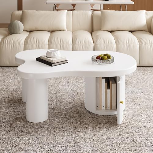Idemon Asymmetrischer Couchtisch, Coffee Table, stilvoll und robust, geeignet für Wohnzimmer und Büros, mit Stauraum. von Idemon