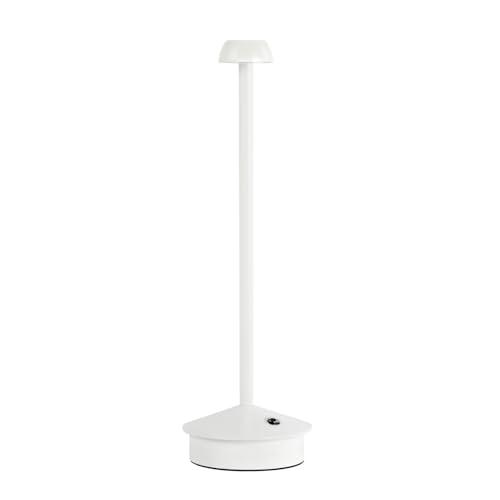 Idena 50122 - LED Tischlampe touch in Weiß, Wiederaufladbare Lampe für den Innenraum, ca. 29 cm, Tischleuchte mit 3 Modi von Idena