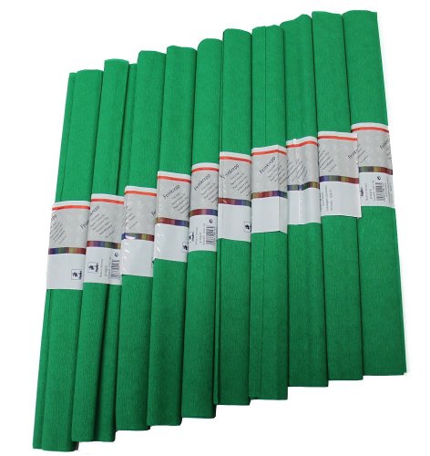 Idena 617156 - Krepppapier 10 Rollen 50 x 250 cm grasgrün von Idena