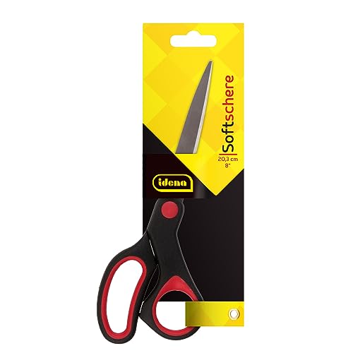 Idena 642074 - Soft-Schere 8, 20.3 cm, rot/schwarz, 1 Stück von Idena