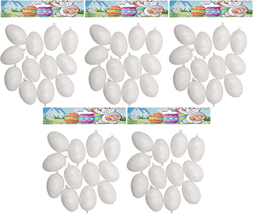 Idena 736364 - Kunststoffeier, 12er Pack, Größe 4 cm, Weiß, Eier, Ostern, Basteln, Dekoration, Osterei, Osterhase, Nest (5) von Idena