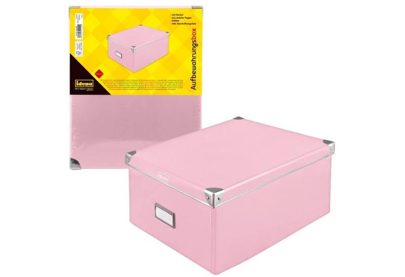 Idena Aufbewahrungsbox Idena 11010 - Aufbewahrungsbox aus festem Karton, Deckel mit verstärkt von Idena