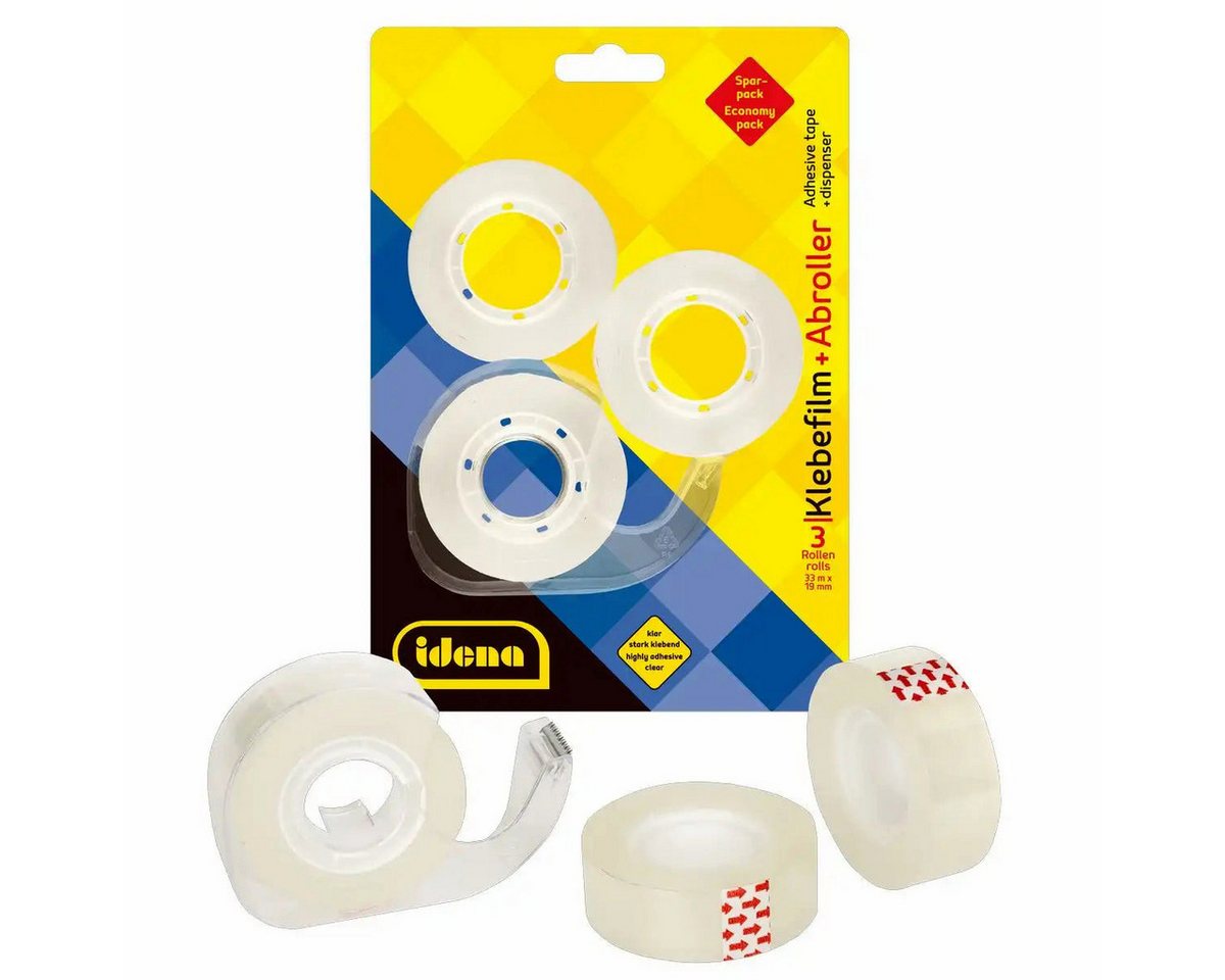 Idena Büro-Set Idena Klebeband transparent mit Abroller 19mm x 33m - 3 Stück Set Idena Büro-Set Idena Klebeband transparent mit Abroller 19mm x 33m - 3 Stück Set von Idena