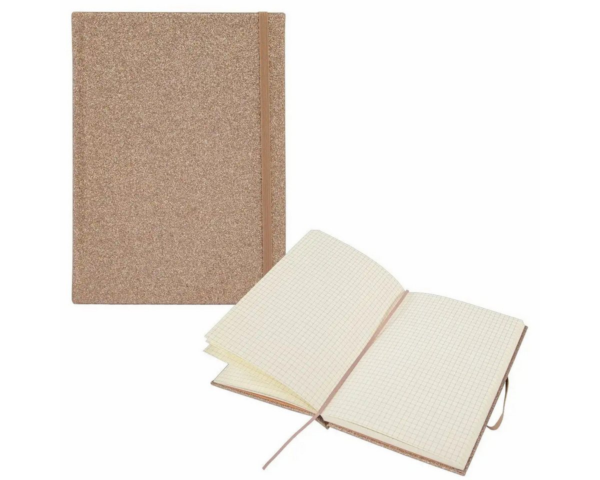 Idena Büro-Set Idena Notizbuch Glitter kariert champagner 14x20cm - Premium Qualität Idena Büro-Set Idena Notizbuch Glitter kariert champagner 14x20cm - Premium Qualität von Idena