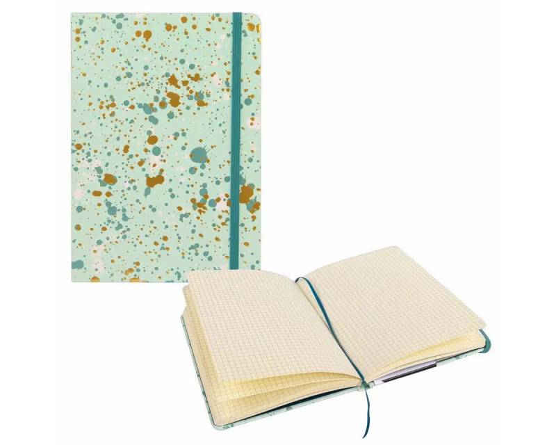 Idena Büro-Set Idena Notizbuch Sparkle Premium kariert mint 14x20cm - Hochwertiges Sc von Idena