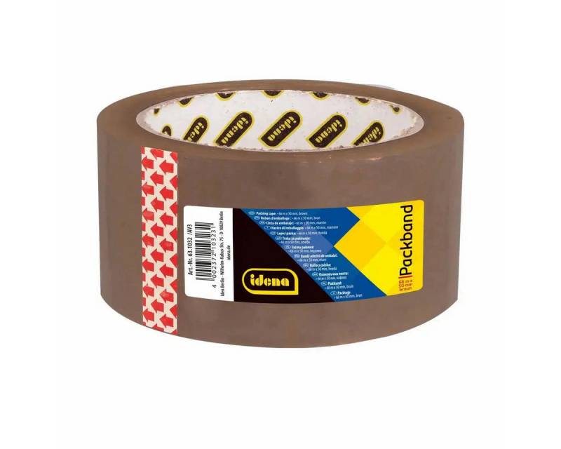 Idena Büro-Set Idena Packband Geräuscharm - Premium Klebeband Braun 5cm x 66m für Pro von Idena