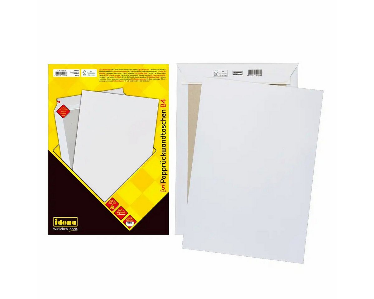 Idena Büro-Set Idena Versandtaschen DIN B4 ohne Fenster haftklebend 120g/m² weiß - 5 Idena Büro-Set Idena Versandtaschen DIN B4 ohne Fenster haftklebend 120g/m² weiß - 5 von Idena
