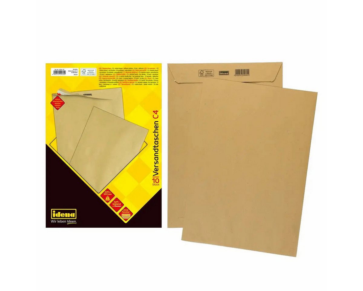 Idena Büro-Set Idena Versandtaschen DIN C4 braun ohne Fenster haftklebend 90g/m² - 10 Idena Büro-Set Idena Versandtaschen DIN C4 braun ohne Fenster haftklebend 90g/m² - 10 von Idena