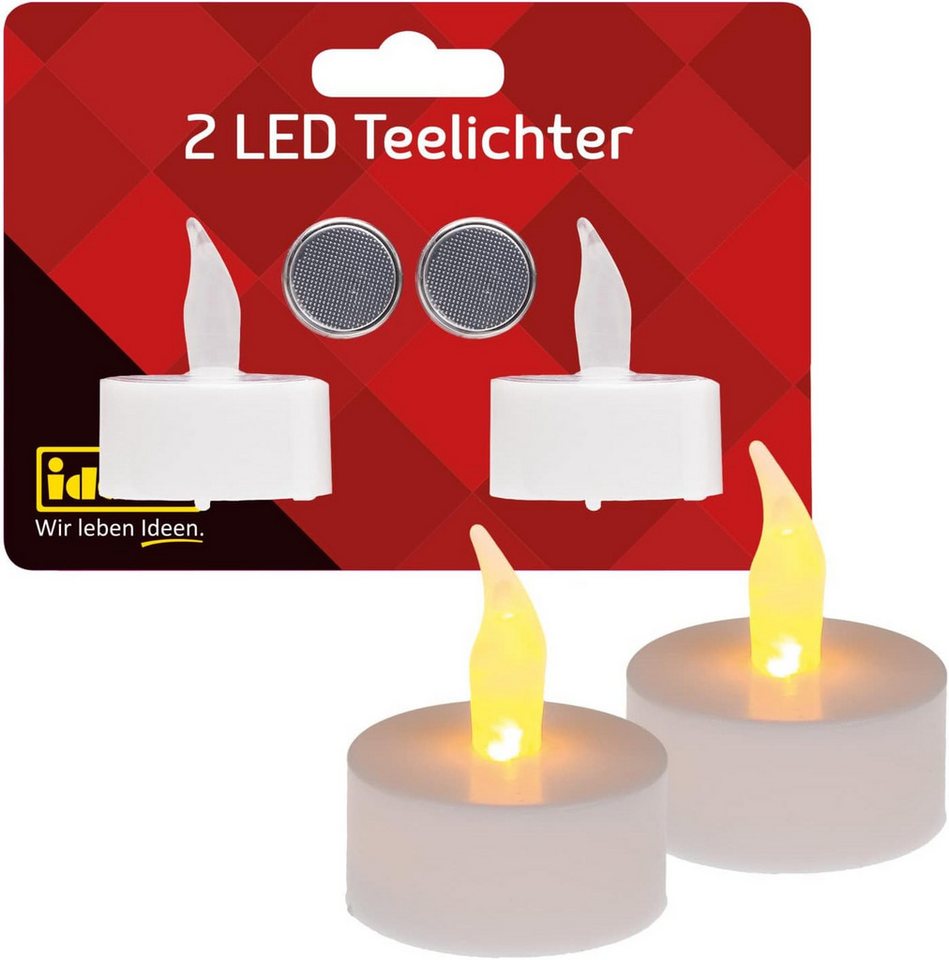 Idena Dekoobjekt LED Teelichter 2er Set - batteriebetrieben Ø4x4,5cm Idena Dekoobjekt LED Teelichter 2er Set - batteriebetrieben Ø4x4,5cm von Idena
