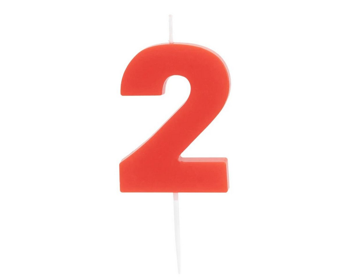 Idena Geburtstagskerze Idena Zahlenkerze - "2", rot Idena Geburtstagskerze Idena Zahlenkerze - "2", rot von Idena