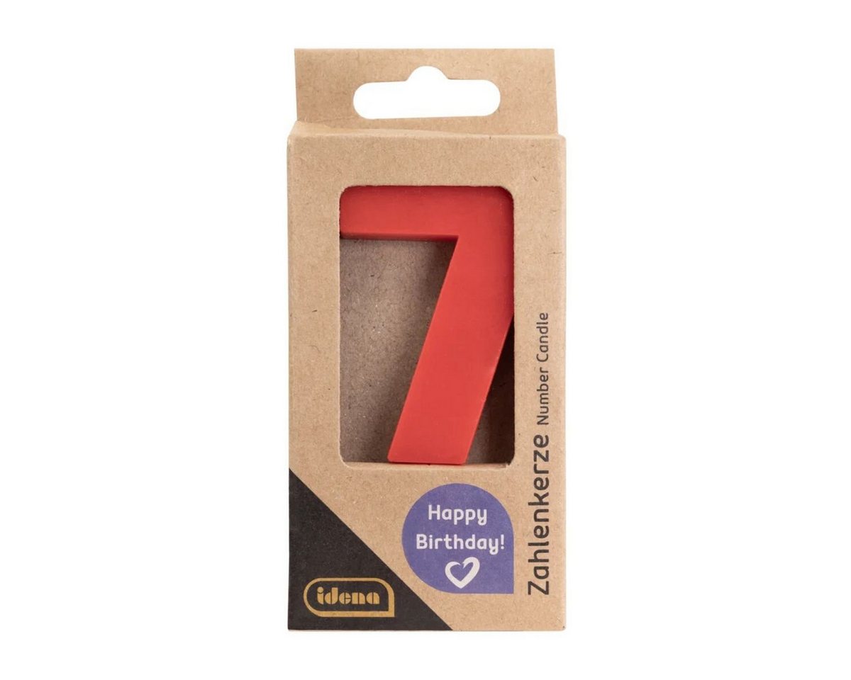 Idena Geburtstagskerze Idena Zahlenkerze - "7", rot Idena Geburtstagskerze Idena Zahlenkerze - "7", rot von Idena