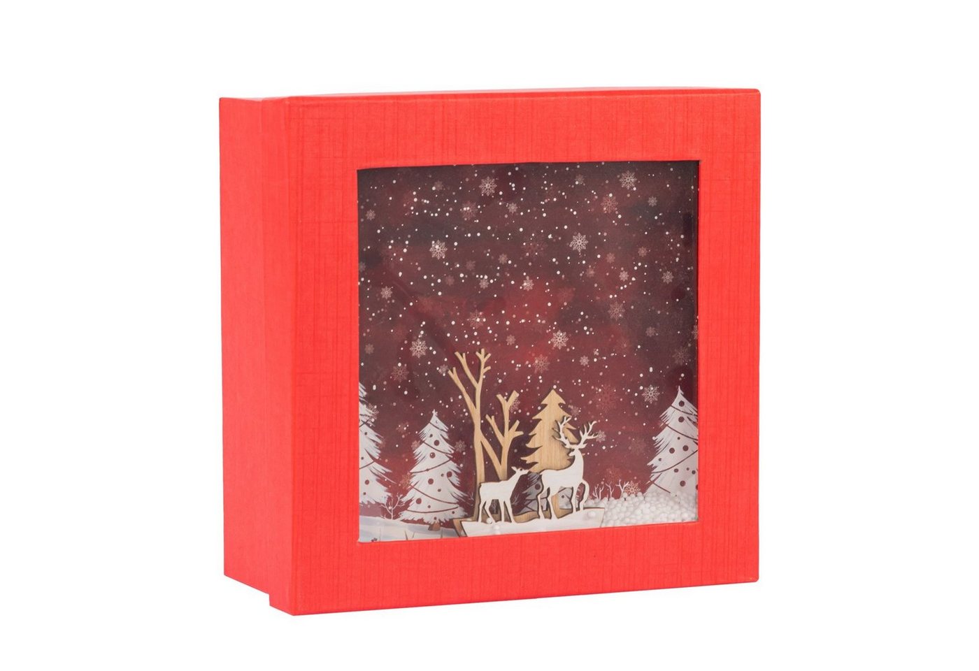 Idena Geschenkbox Idena Geschenkbox 3D rot Weihnachten 21cm FSC-Mix Idena Geschenkbox Idena Geschenkbox 3D rot Weihnachten 21cm FSC-Mix von Idena
