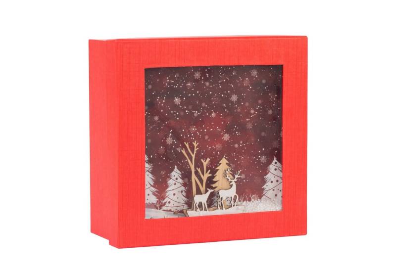 Idena Geschenkbox Idena Geschenkbox 3D rot Weihnachten 21cm FSC-Mix Idena Geschenkbox Idena Geschenkbox 3D rot Weihnachten 21cm FSC-Mix von Idena