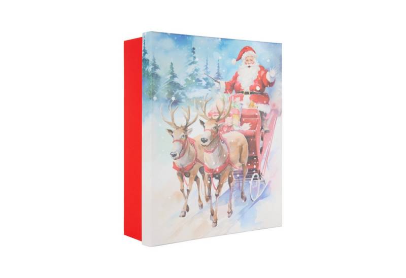 Idena Geschenkbox Idena Geschenkbox Weihnachten Santa auf Schlitten mehrfarbig 36,2x11x2 von Idena