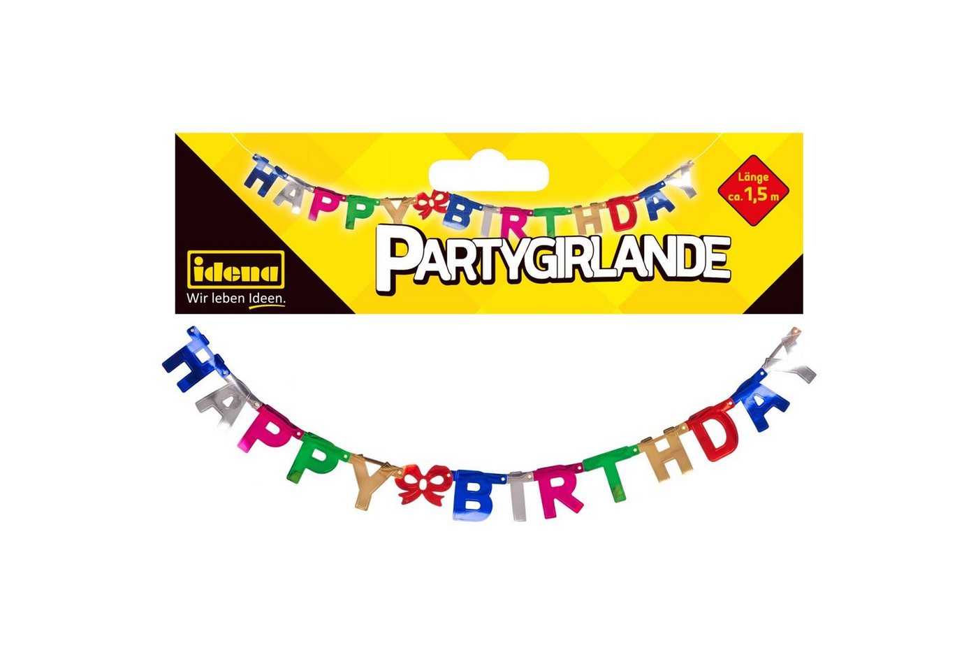 Idena Girlande Idena Girlande Happy Birthday 155cm FSC-Mix Idena Girlande Idena Girlande Happy Birthday 155cm FSC-Mix von Idena