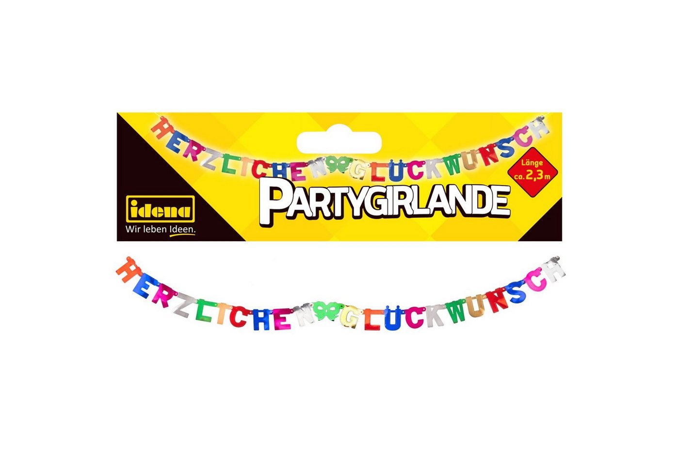 Idena Girlande Idena Girlande Herzlichen Glückwunsch 235cm FSC-Mix Idena Girlande Idena Girlande Herzlichen Glückwunsch 235cm FSC-Mix von Idena