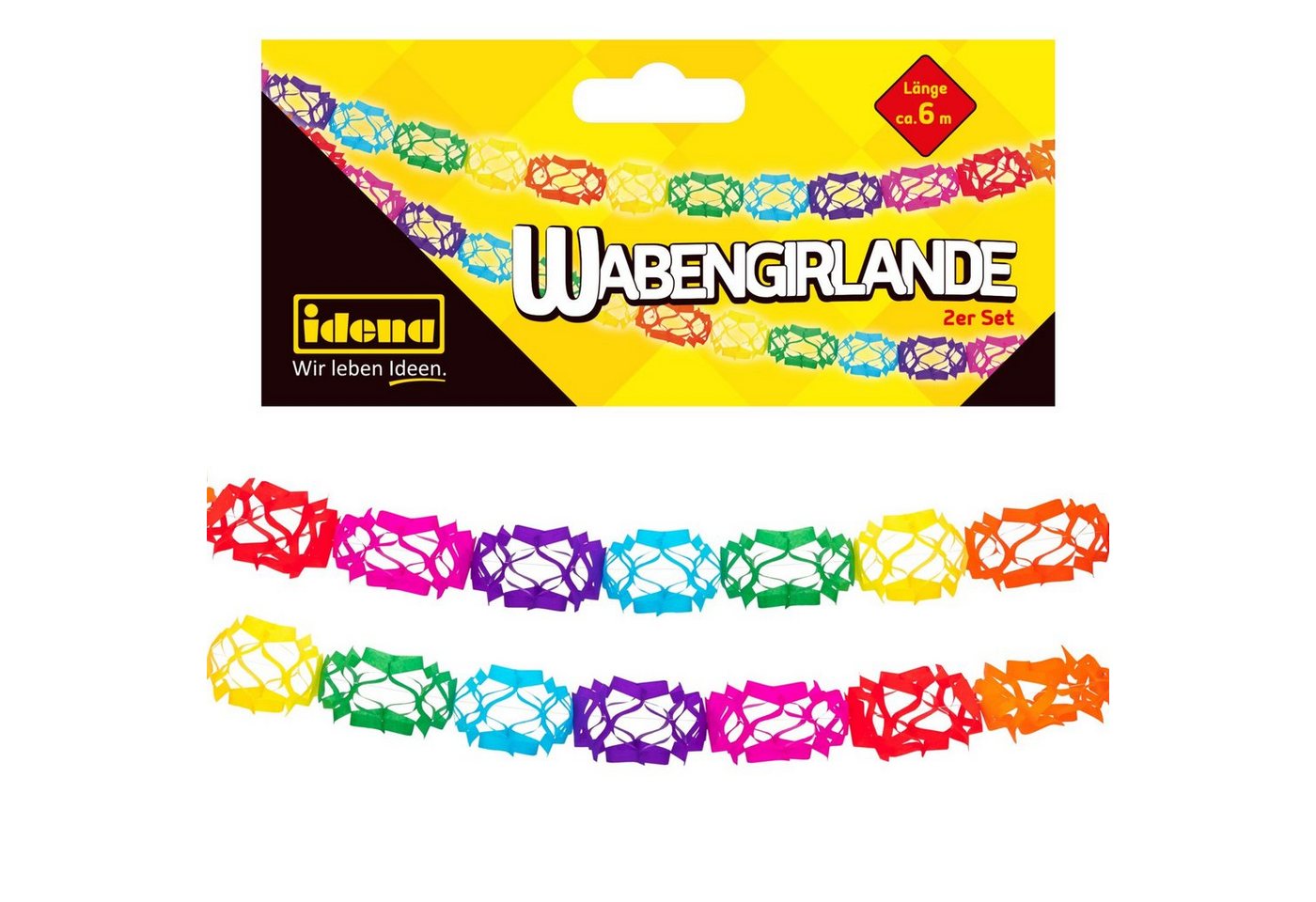 Idena Girlande Idena Wabengirlanden 6m D12cm 2er FSC-Mix Idena Girlande Idena Wabengirlanden 6m D12cm 2er FSC-Mix von Idena
