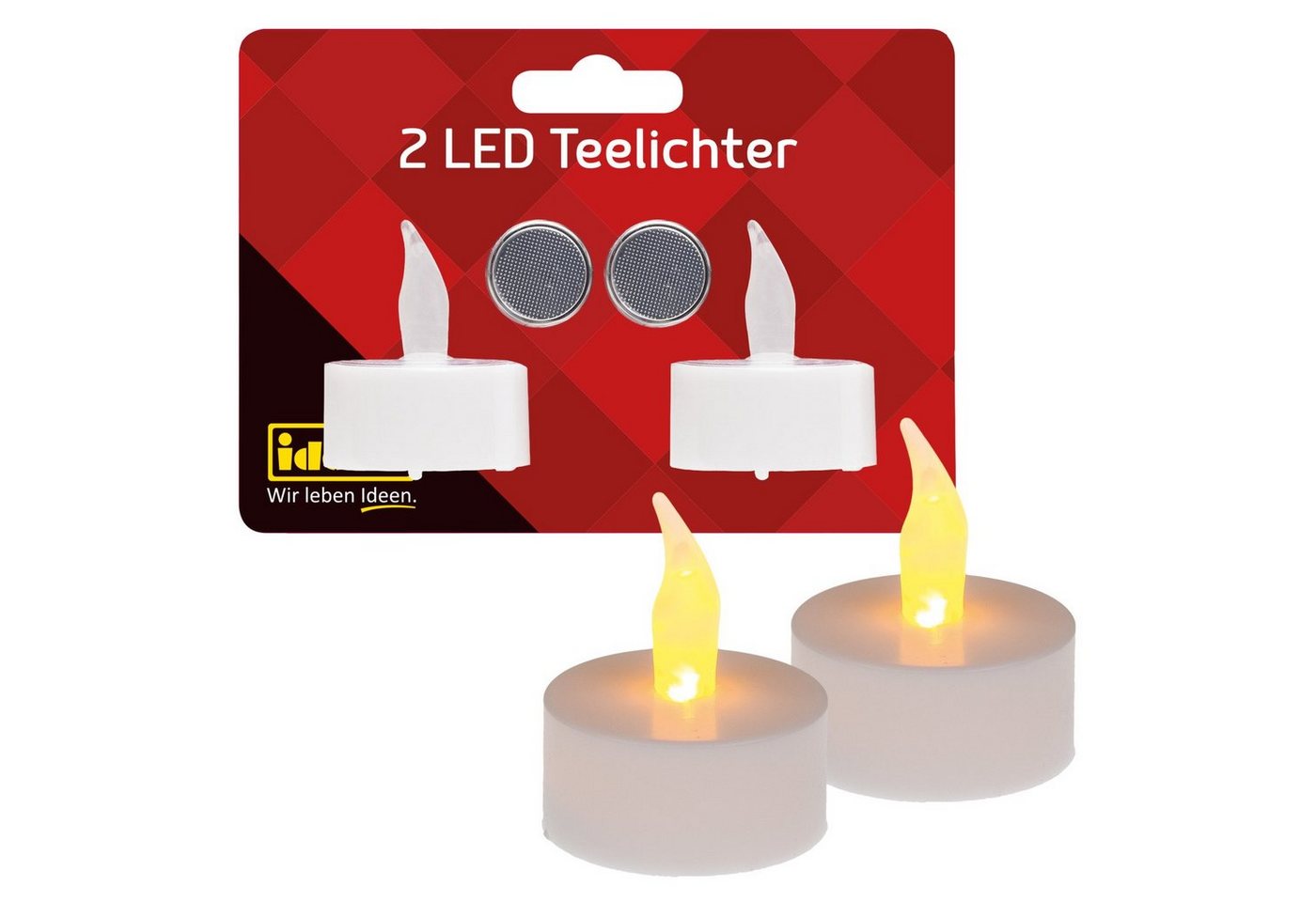 Idena LED-Kerze Idena 408982 - LED Teelichter, 2 Stück in Warmweiß, elektrische Kerzen Idena LED-Kerze Idena 408982 - LED Teelichter, 2 Stück in Warmweiß, elektrische Kerzen von Idena