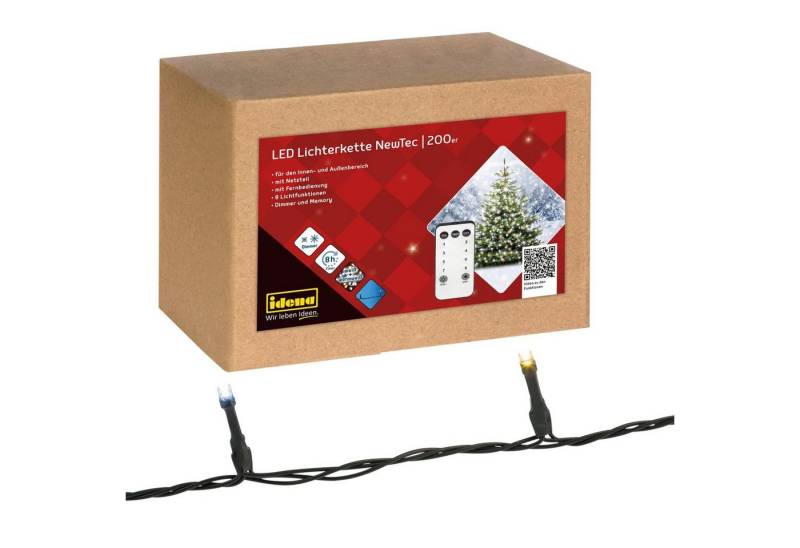 Idena LED-Lichterkette Idena 31269 - LED Lichterkette mit 200 LEDs in Weiß und Warmweiß, 8 von Idena