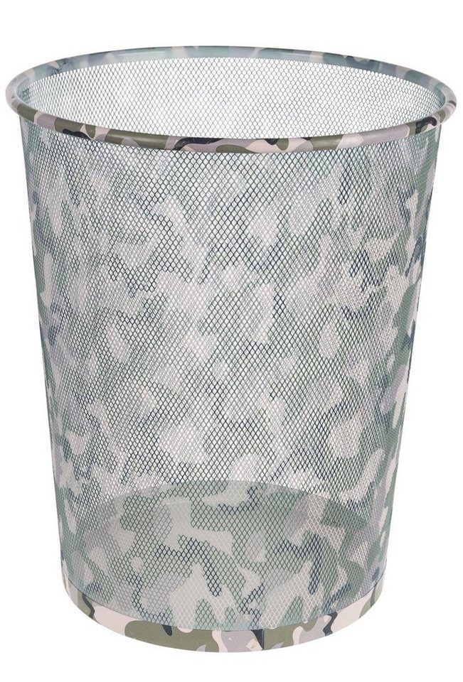 Idena Mülleimer Idena Papierkorb Metall Camouflage,ca. 17,7 Liter von Idena