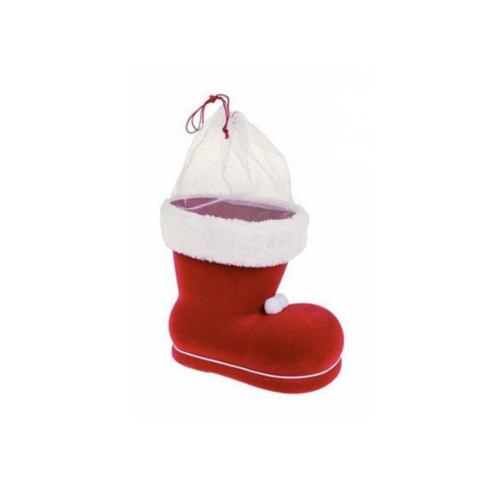 Idena Nikolausstiefel 8 cm aus Samt, Rot Weihnachtsstiefel Klein Weihnachten Xmas von Idena