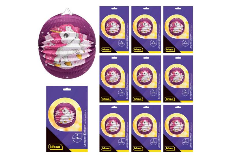 Idena Papierlaterne Idena Bundle Lampion Einhorn 10 Stück von Idena