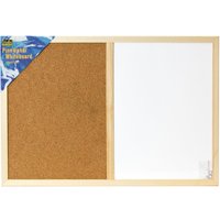 Idena Whiteboard-Pinnwand 60,0 x 40,0 cm Kork/Whiteboard braun/weiß von Idena