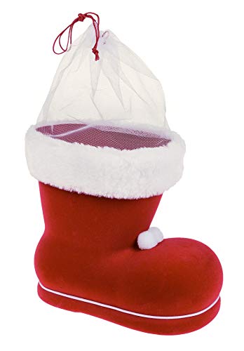 Idena 8550022 - Nikolausstiefel, Rot, Nikolaus, zum Befüllen, Geschenk, Verpackung, Weihnachten von Idena