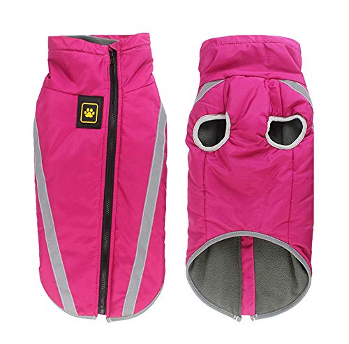 Idepet Wasserdichter Hundemantel Winter Warme Jacke, Winddichte Haustierkleidung Hundejacke Outfit für kleine mittelgroße Hunde mit Geschirrloch XL-6XL Rosa Idepet Wasserdichter Hundemantel Winter Warme Jacke, Winddichte Haustierkleidung Hundejacke Outfit für kleine mittelgroße Hunde mit Geschirrloch XL-6XL Rosa von Idepet