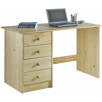 Schreibtisch arne mit 4 Schubladen in natur von Idimex
