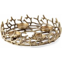 Adventskranz Gold Metall | Deko-Kerzenhalter-Adventskranz Advent Deko 42 cm| Modern Vergoldet von IdolGiftsShop
