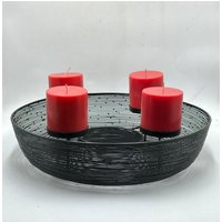 Adventskranz Schwarz Metall | Deko-Kerzenhalter-Adventskranz Advent Deko von IdolGiftsShop