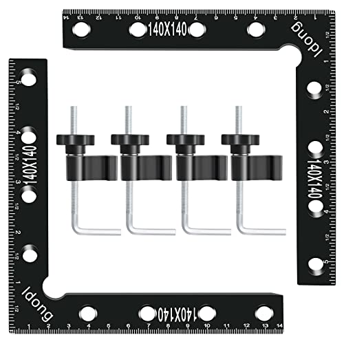90 Grad Positionierwinkel, Rechtwinklige Montageclips，Holzbearbeitungswerkzeuge Quadratische Holzbearbeitungsblöcke werden für Rahmen, Möbelschränke verwendet(2 Stück 14 cm/5,5 Zoll) von Idong