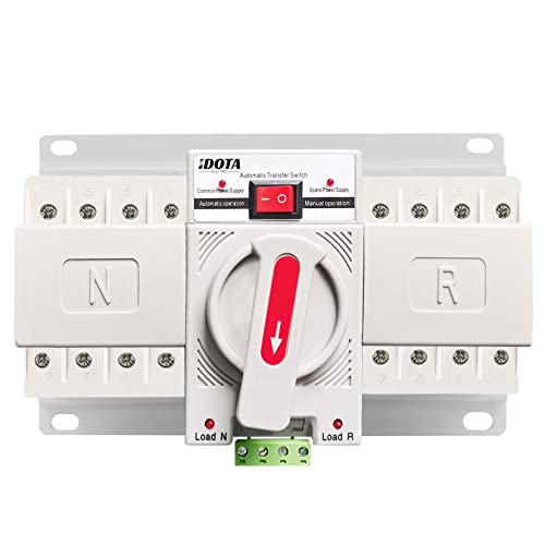 Idota Dual Power Automatischer Transferschalter AC 230V 4P 63A Lastumschalter Notstrom Umschalter Automatisch Notstromschalter Netzumschalte Doppeltransferschalter Leistungsschalter Idota Dual Power Automatischer Transferschalter AC 230V 4P 63A Lastumschalter Notstrom Umschalter Automatisch Notstromschalter Netzumschalte Doppeltransferschalter Leistungsschalter von Idota