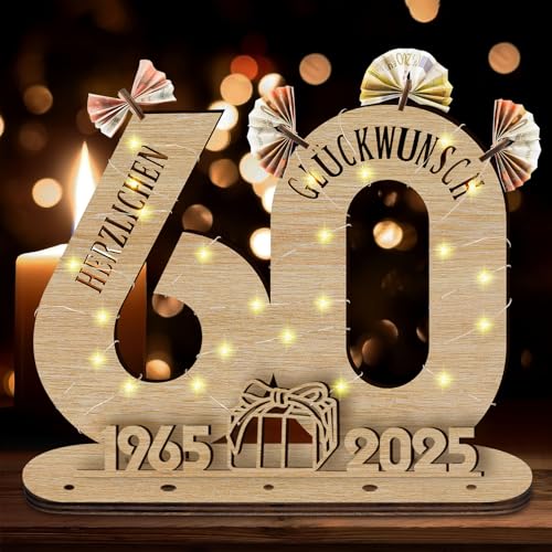 Idota 2025 60 Geburtstag Frau Geschenk Holz-Schild mit LED Gästebuch, 60 Geburtstag Deko Geschenke Geburtstag Männer & Frauen, Geburtstag Deko 60 Geburtstag Mann Deko,Personalisierbares Geschenk Idota 2025 60 Geburtstag Frau Geschenk Holz-Schild mit LED Gästebuch, 60 Geburtstag Deko Geschenke Geburtstag Männer & Frauen, Geburtstag Deko 60 Geburtstag Mann Deko,Personalisierbares Geschenk von Idota